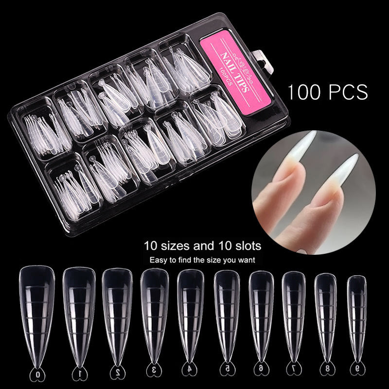 Nail Art Sheets Ultra-thin Non-marking Water Drop Pointed Ballet Coffin Trapezoid Sheets 100 Pieces Box Sheets with Scale Nail Art Sheets Ultra-thin Non-marking Water Drop Pointed Ballet Coffin Trapezoid Sheets 100 Pieces Box Sheets with Scale